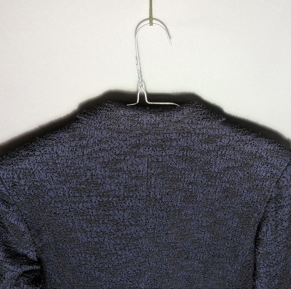 Anthropologie Cartonnier Navy Boucle Textured Knit Single Breasted Blazer Jacket - Picture 7 of 15